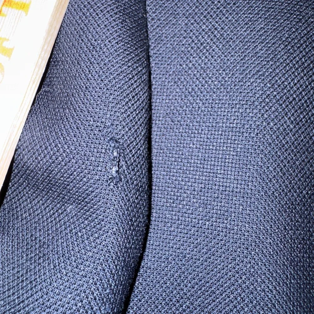 Vintage Christian Dior 44R Navy Blue Blazer Gold Buttons Sport Coat Mens